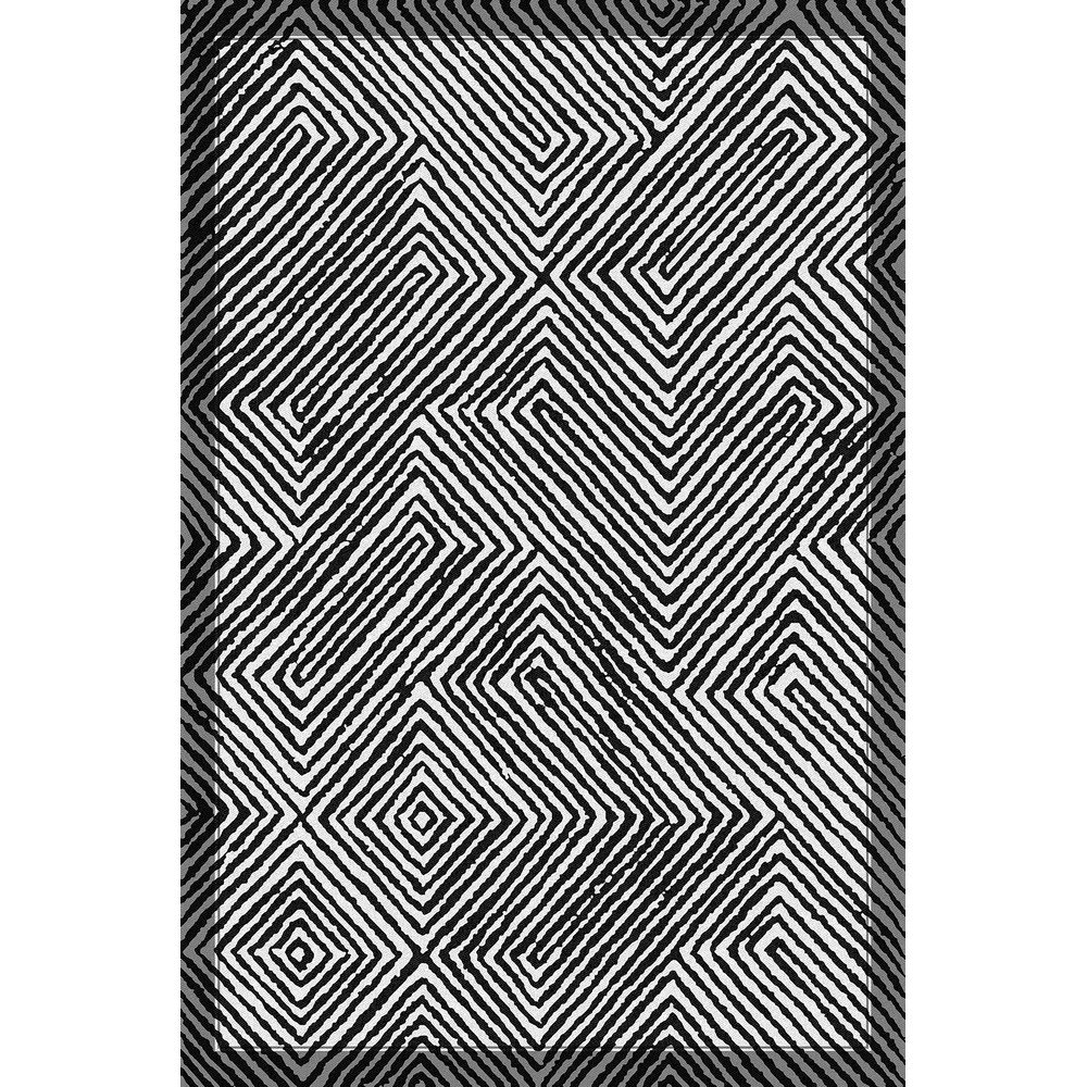 Fekete-fehér mosható futószőnyeg 80x200 cm Rimio – Vitaus