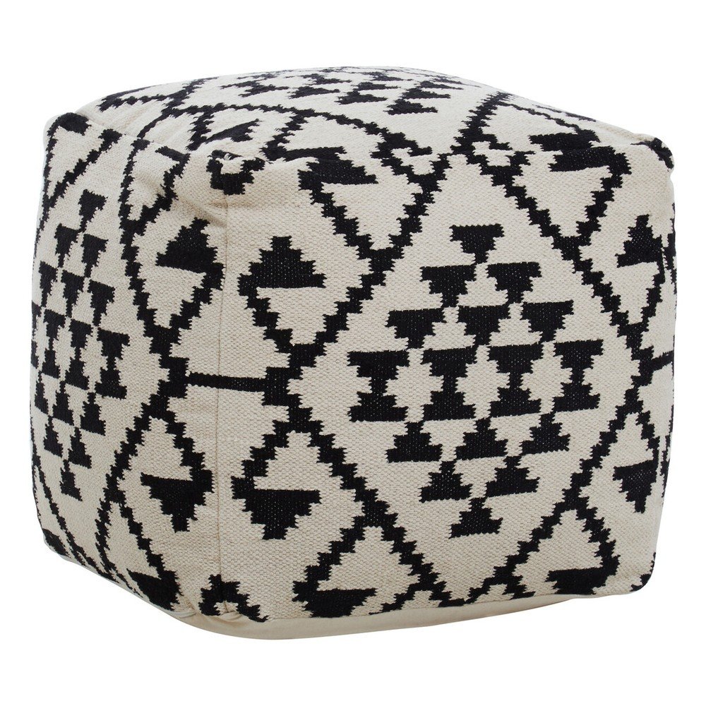 Fekete-fehér puff Cefena – Premier Housewares