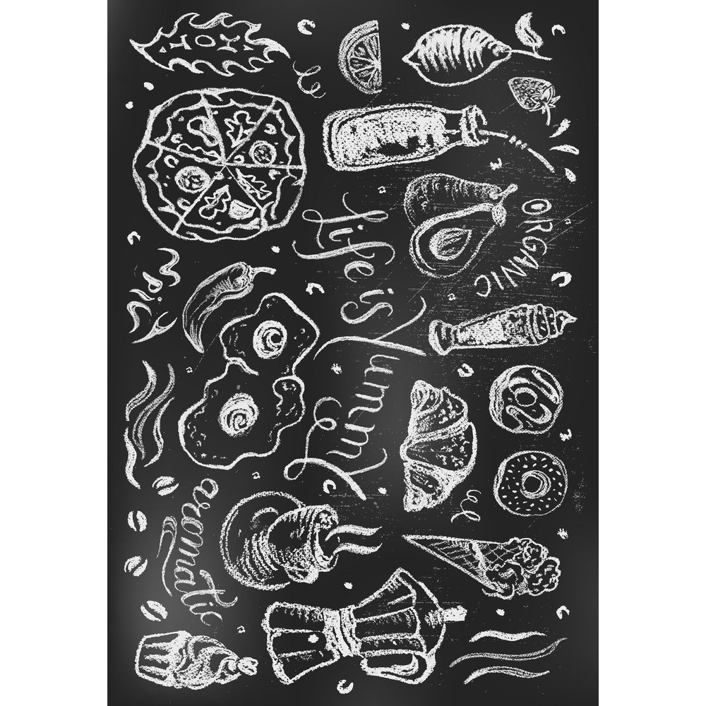 Fekete mosható szőnyeg 50x80 cm Life Is Yummy – Vitaus