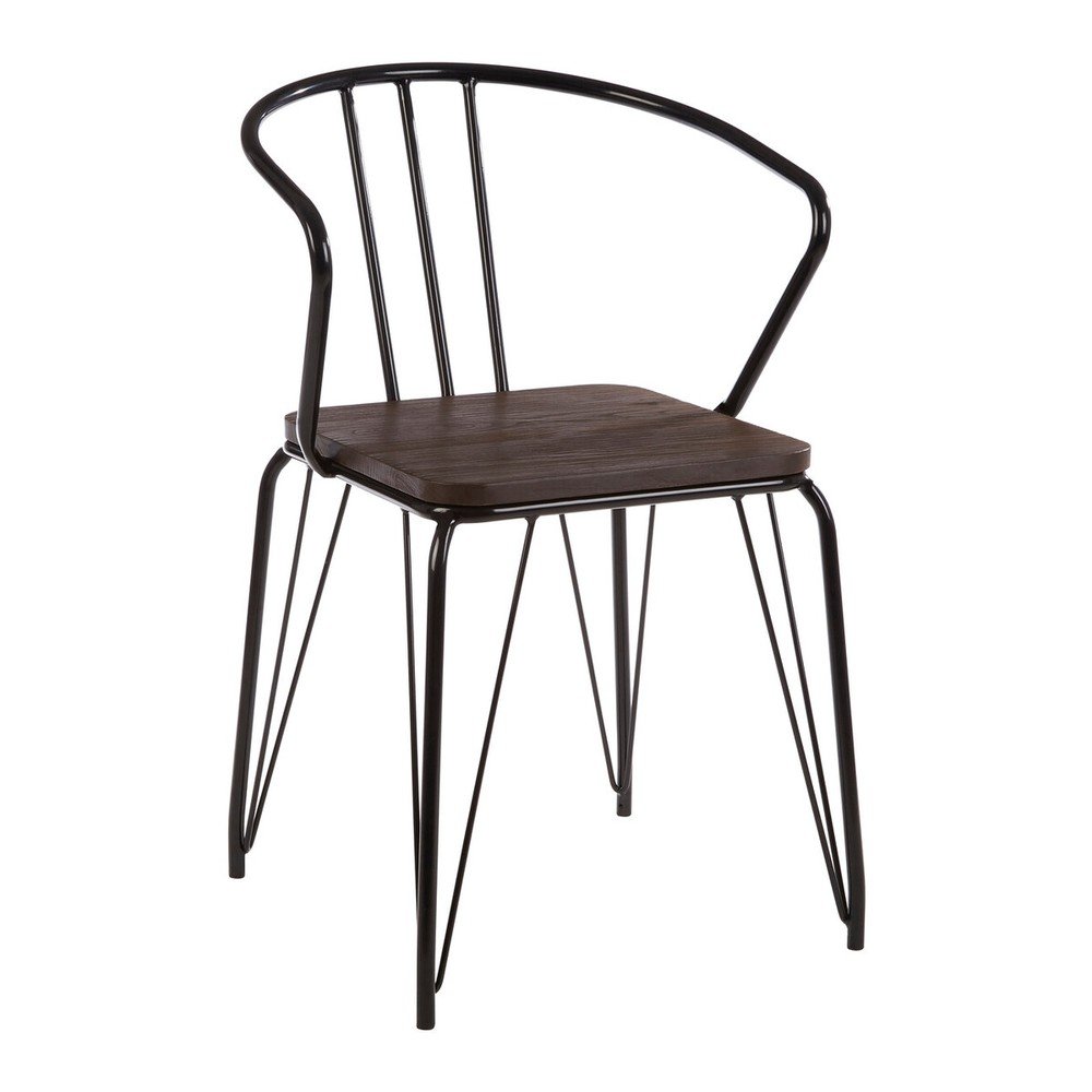 Fekete-natúr színű szilfa étkezőszék District – Premier Housewares