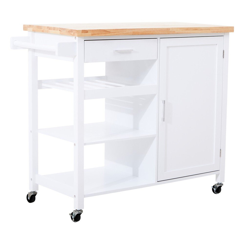 Kaucsukfa gurulós zsúrkocsi 48x105 cm Frankfurt – Premier Housewares