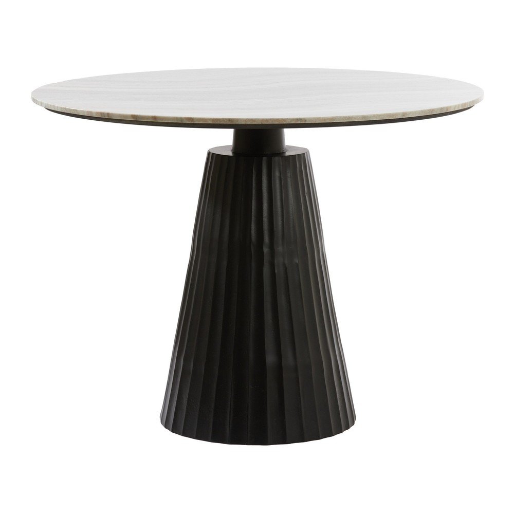 Kerek étkezőasztal márvány asztallappal ø 100 cm Rianne – Light & Living