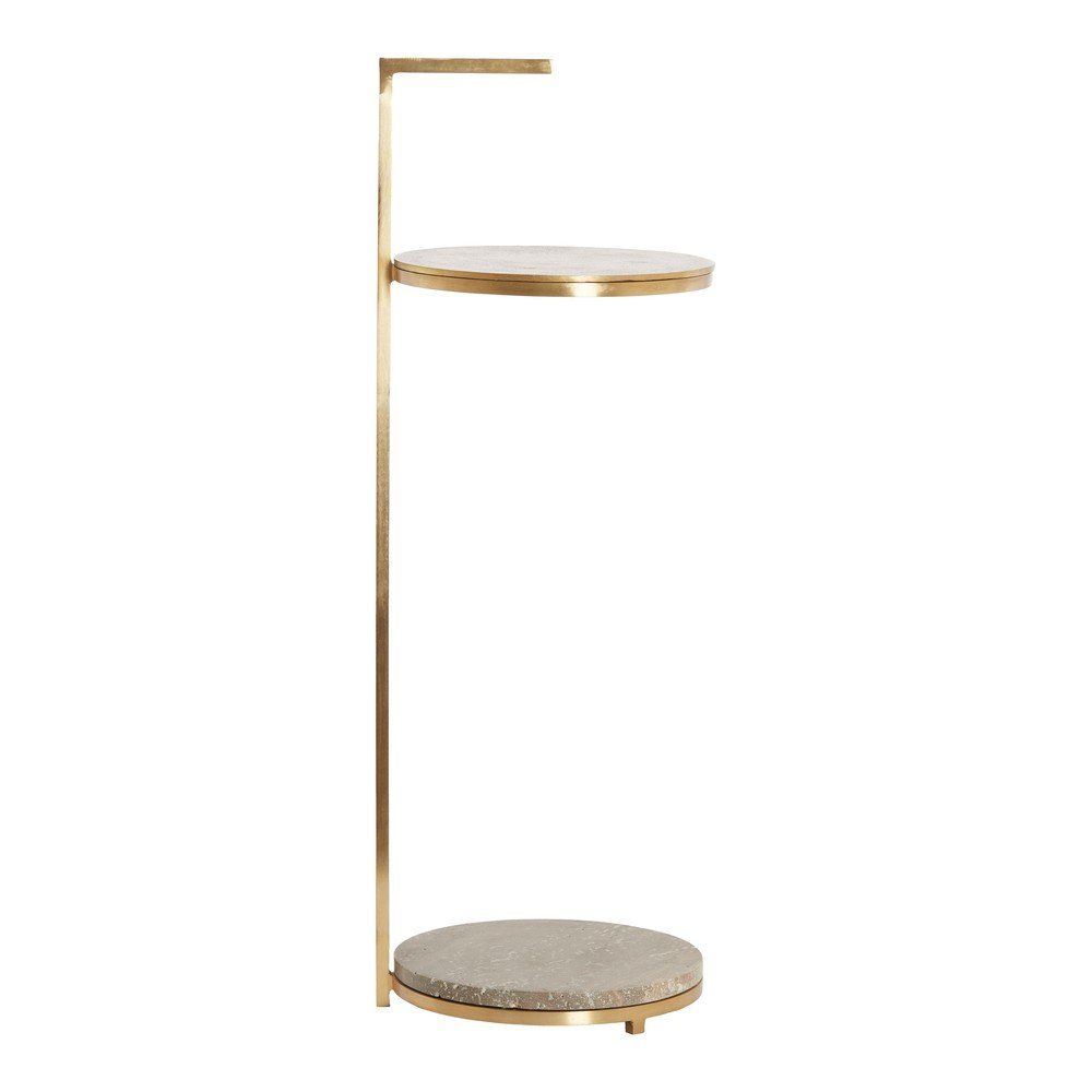 Kerek tárolóasztal márvány asztallappal ø 26 cm Leda – Light & Living