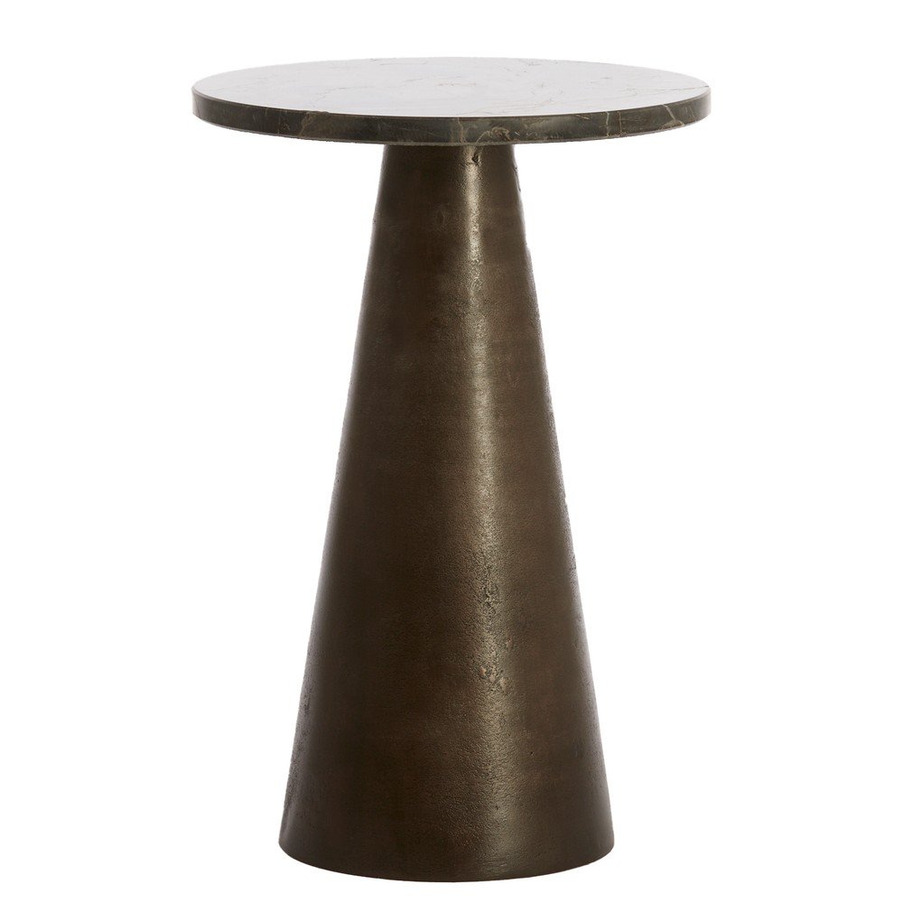 Kerek tárolóasztal márvány asztallappal ø 29 cm Ynez – Light & Living