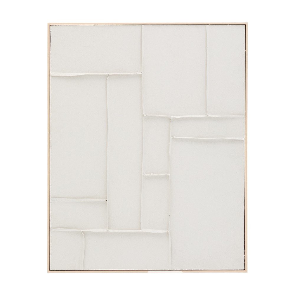 Kézzel festett-3D-s keretezett-vászon kép 80x100 cm Klis – Kave Home