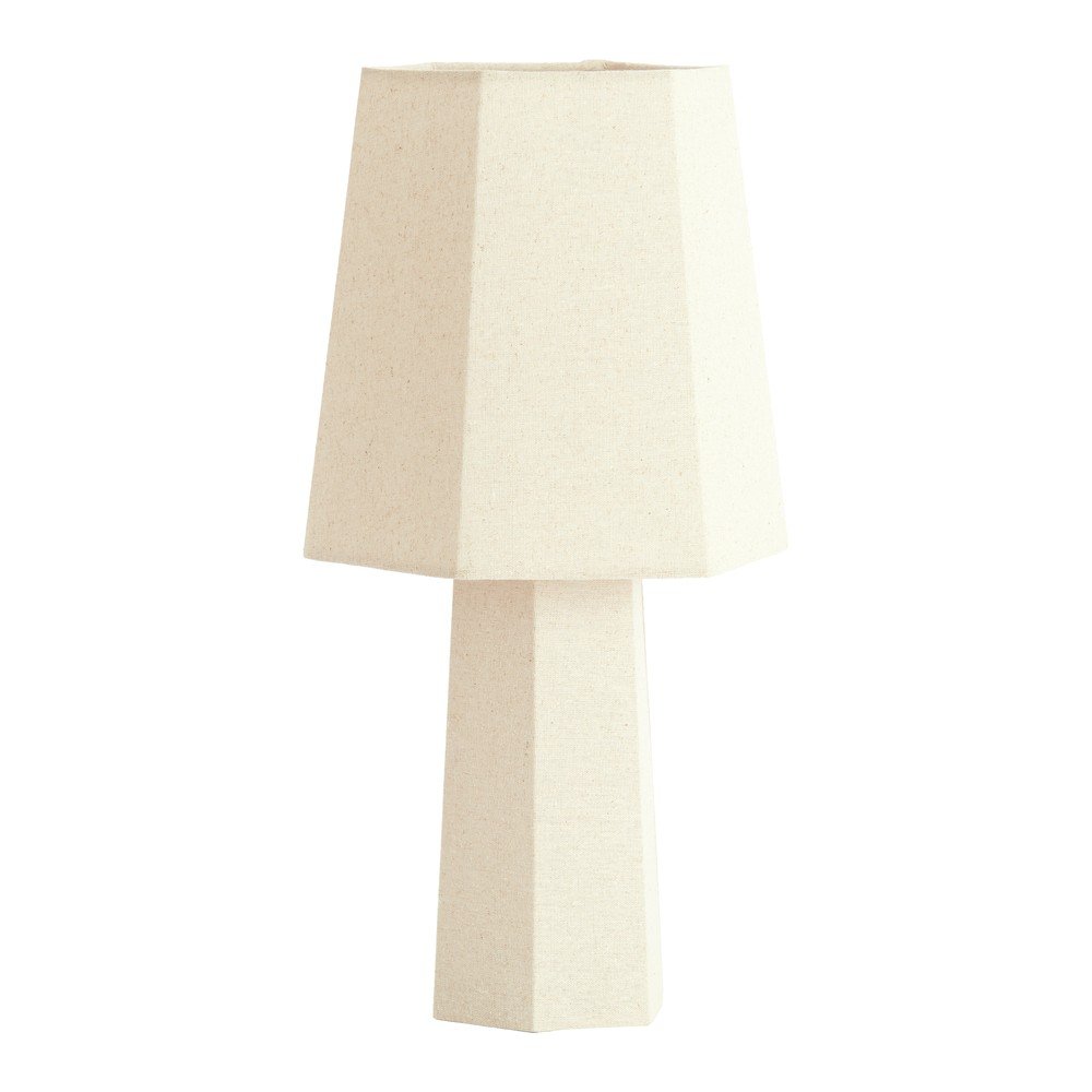 Krémszínű asztali lámpa textil búrával (magasság 50 cm) Musabo – Light & Living