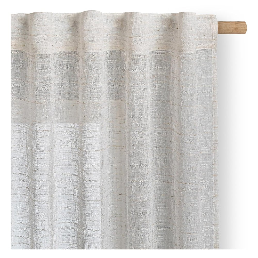 Krémszínű fényáteresztő függöny 140x270 cm Drimar – Restilo