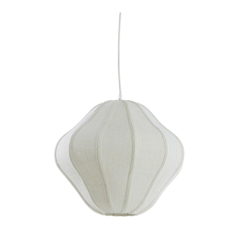 Krémszínű függőlámpa textil búrával ø 10 cm Sukau – Light & Living
