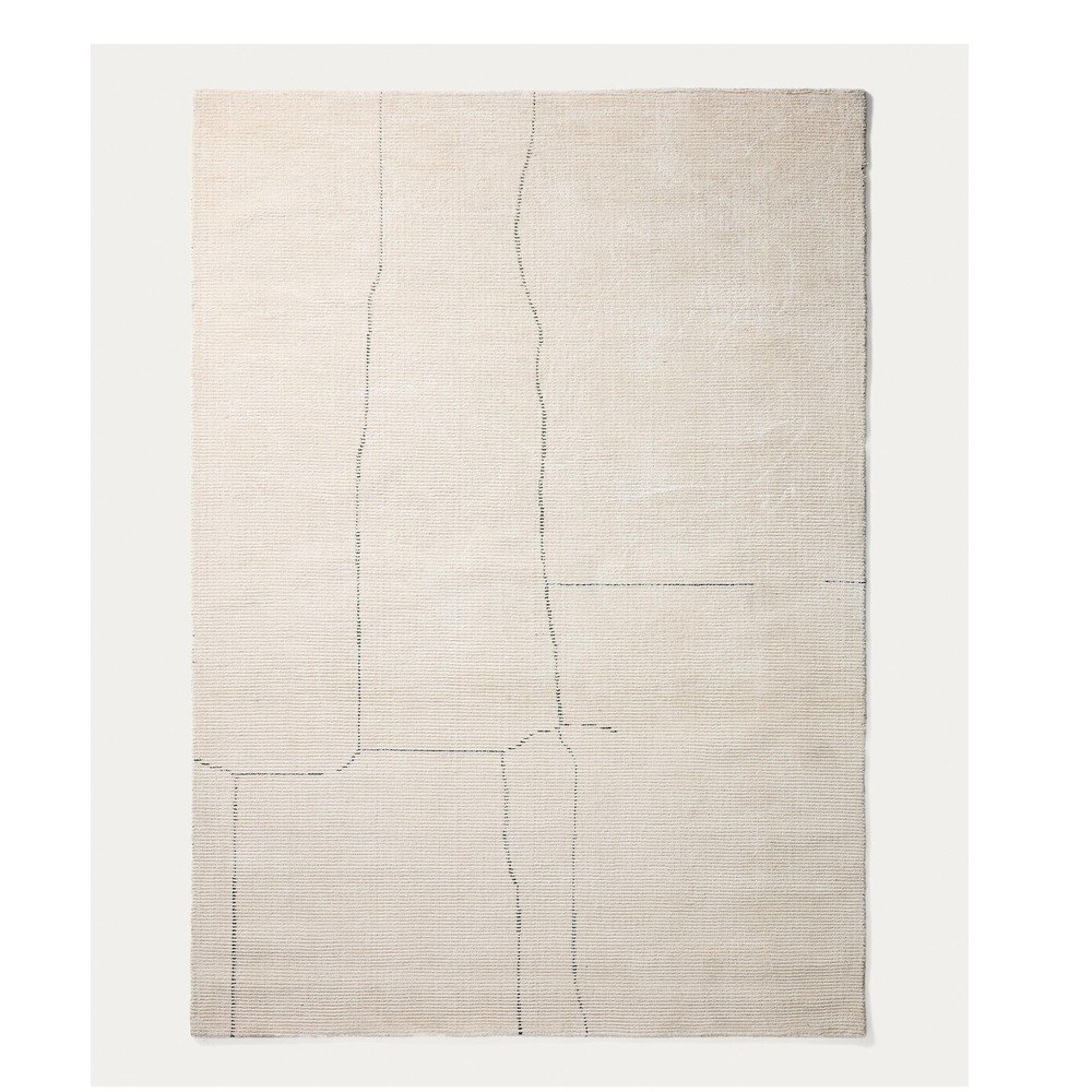 Krémszínű kézi szövésű szőnyeg 200x300 cm Lisdan – Kave Home
