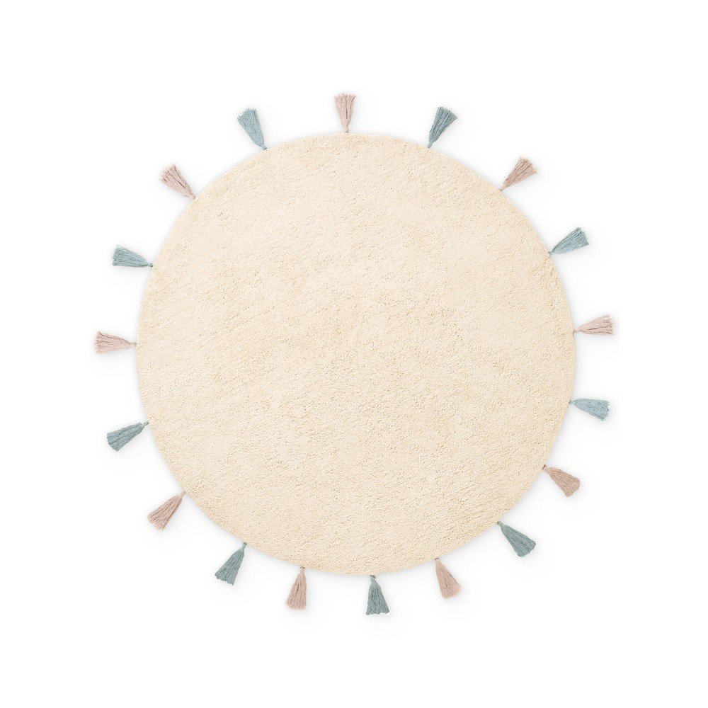 Krémszínű mosható-kézi szövésű pamut gyerek szőnyeg ø160 cm Snuggle Sunna – Hanse Home