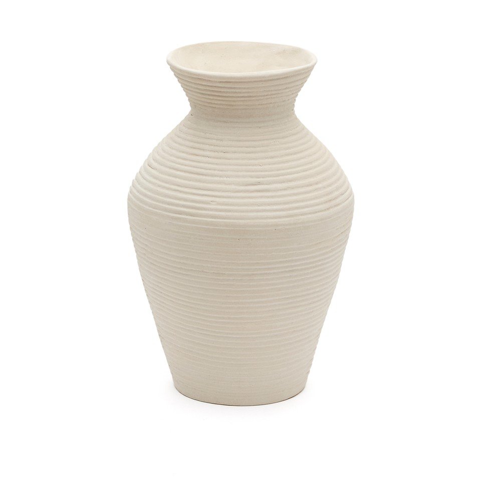 Krémszínű papírmasé magas váza (magasság 51 cm) Pria – Kave Home
