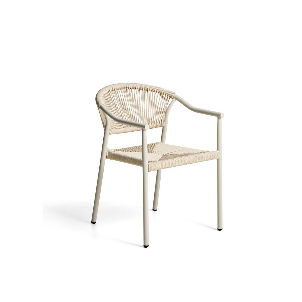 Krémszínű rattan kerti szék Livadia – Kave Home