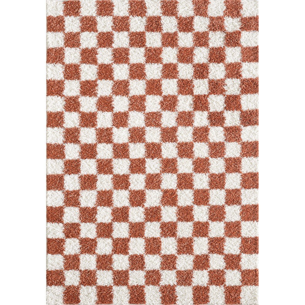 Krémszínű-terrakotta színű szőnyeg 120x170 cm Grida – ESTE