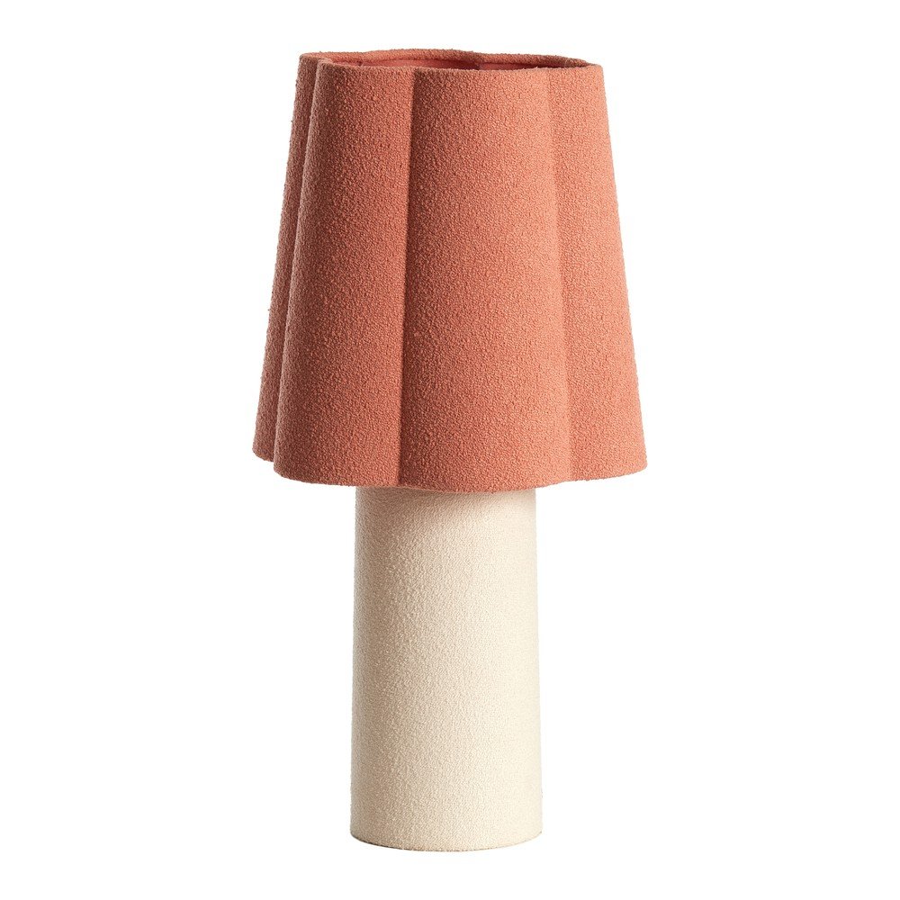 Lazacszínű-krémszínű asztali lámpa textil búrával (magasság 50 cm) Musaby – Light & Living