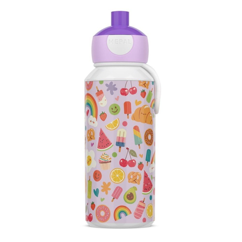 Lila műanyag gyerek ivópalack 400 ml Food Fest – Mepal