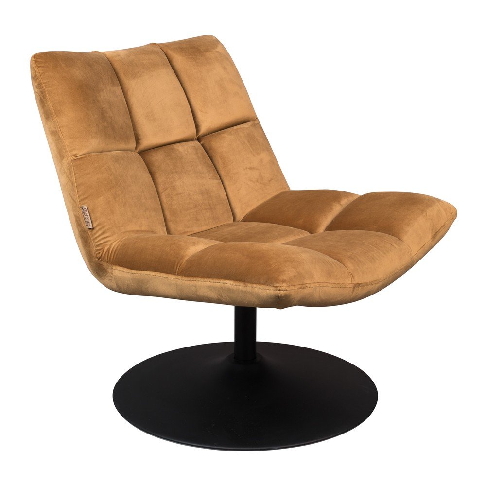 Mustársárga bársony fotel Bar – Dutchbone