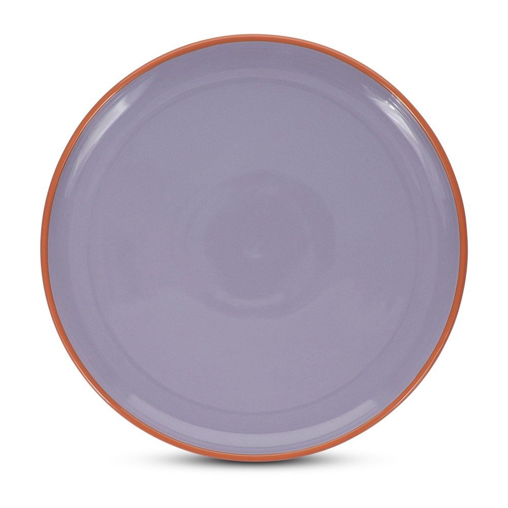 Narancssárga-lila kőedény tányér ø 26 cm Duo – ONA