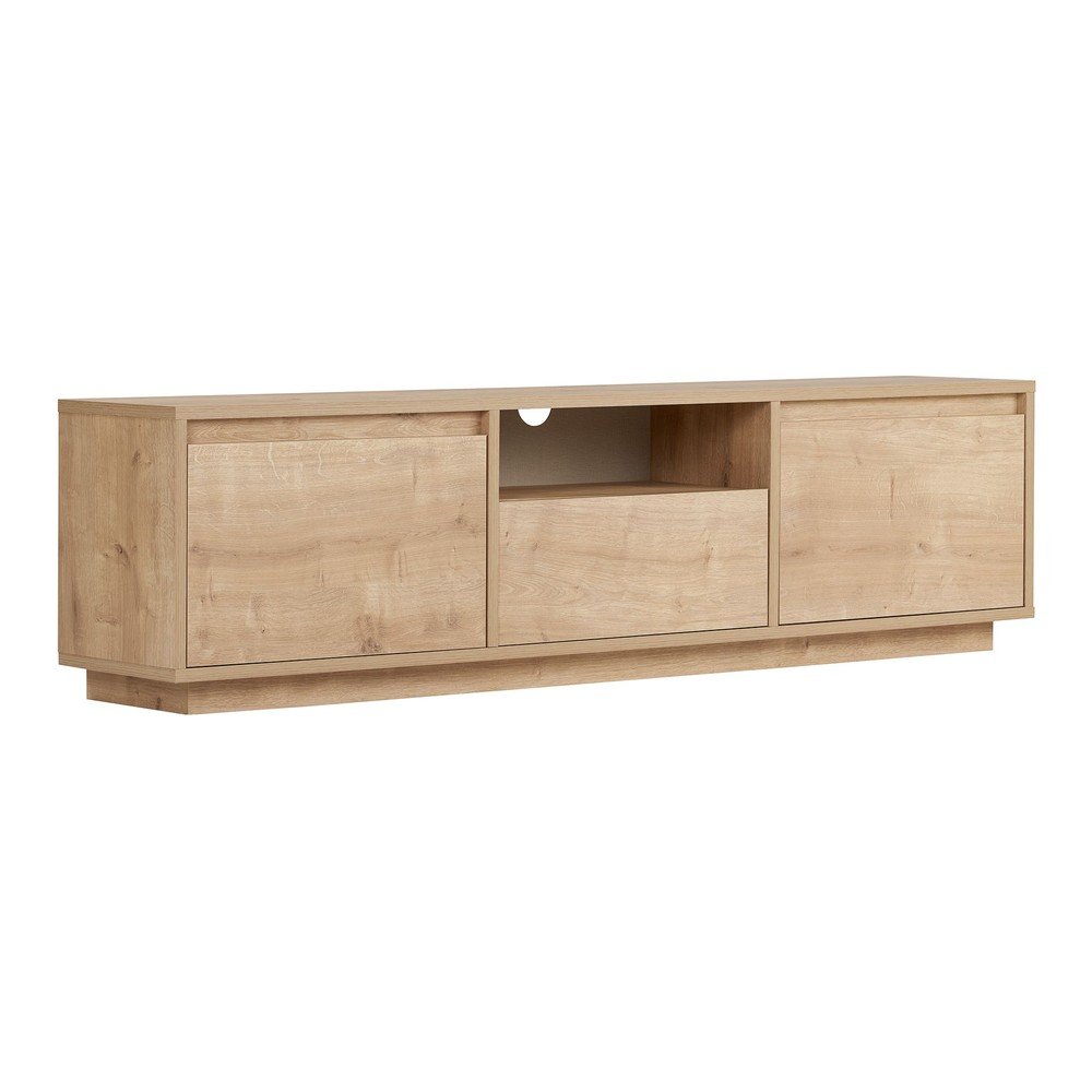 Natúr színű TV-állvány tölgyfa dekorral 160x42x30 cm Sentinel – Kalune Design