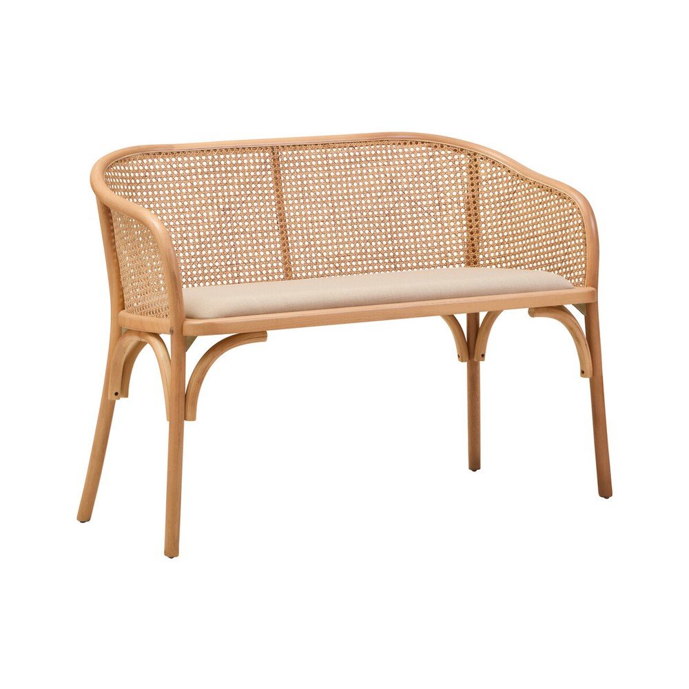 Natúr színű párnázott pad Cebu – Premier Housewares