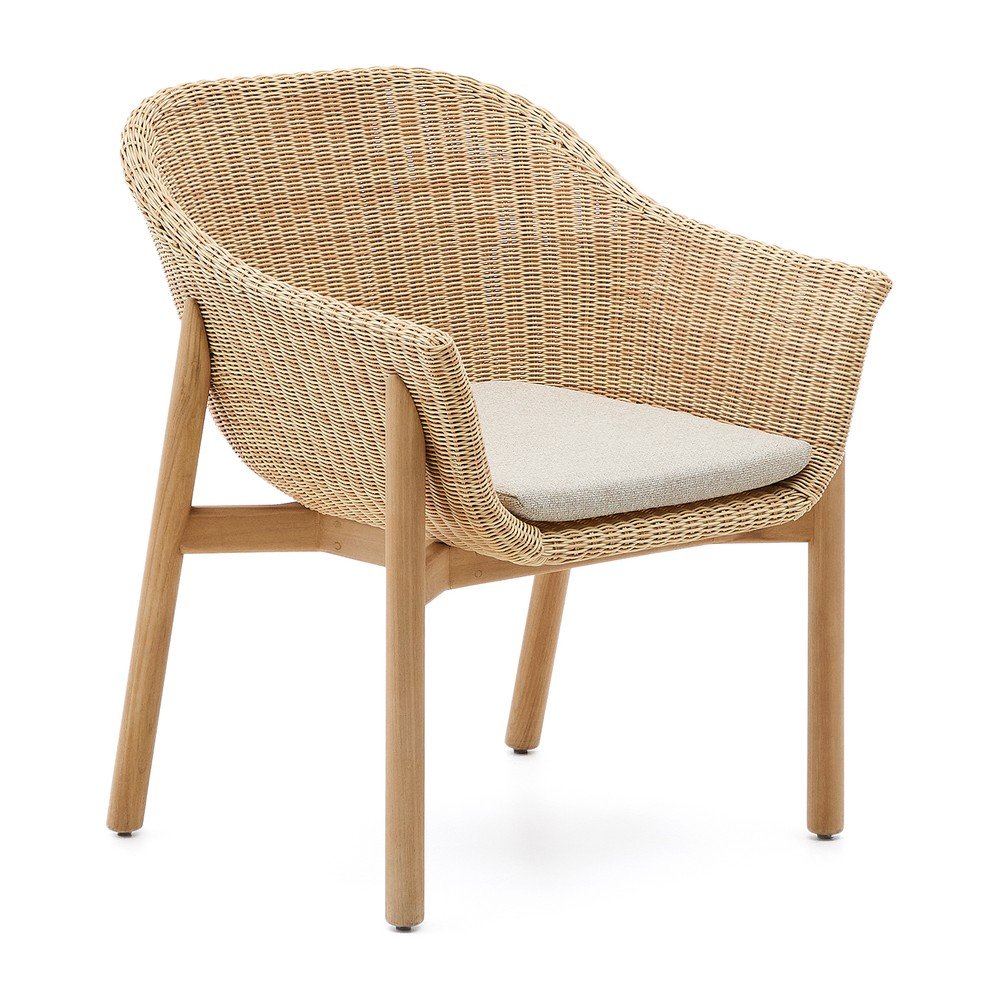 Natúr színű rattan kerti szék Galea – Kave Home