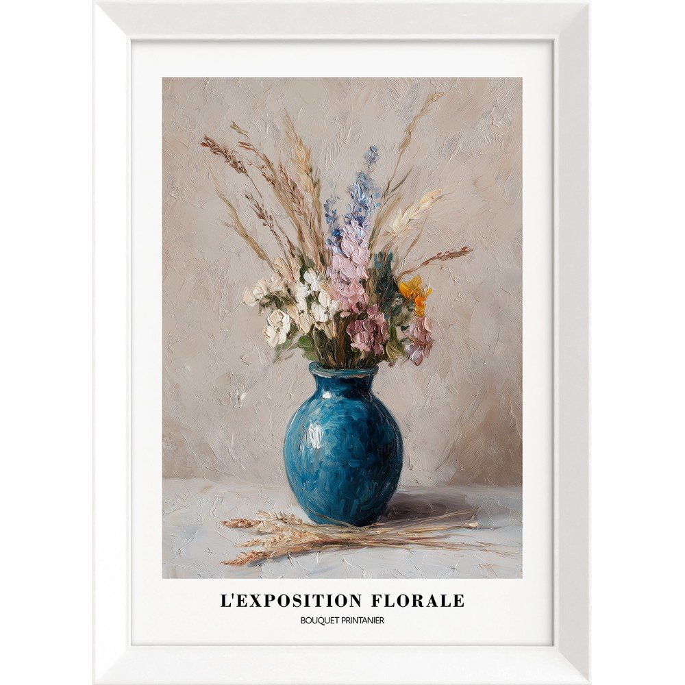 Nyomtatott keretezett kép 56x75 cm Blue Vase – Styler
