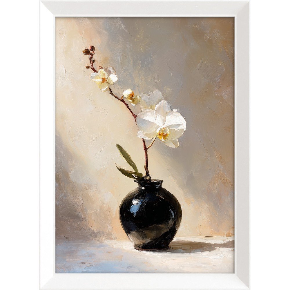 Nyomtatott keretezett kép 56x75 cm White Orchid – Styler
