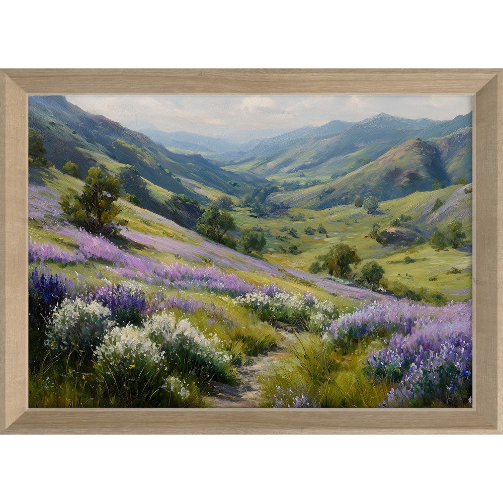 Nyomtatott keretezett kép 75x56 cm Violet Hills – Styler