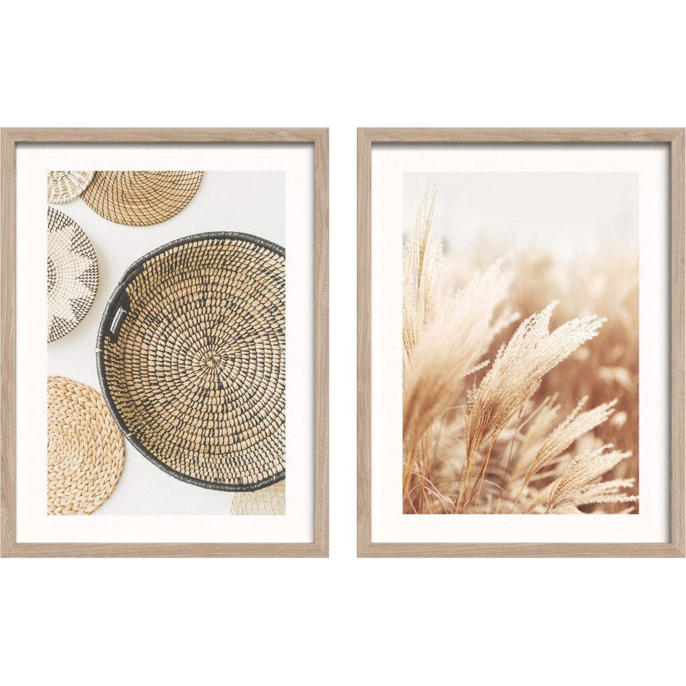 Nyomtatott keretezett kép szett 2 db-os 30x40 cm Full Beige – Styler