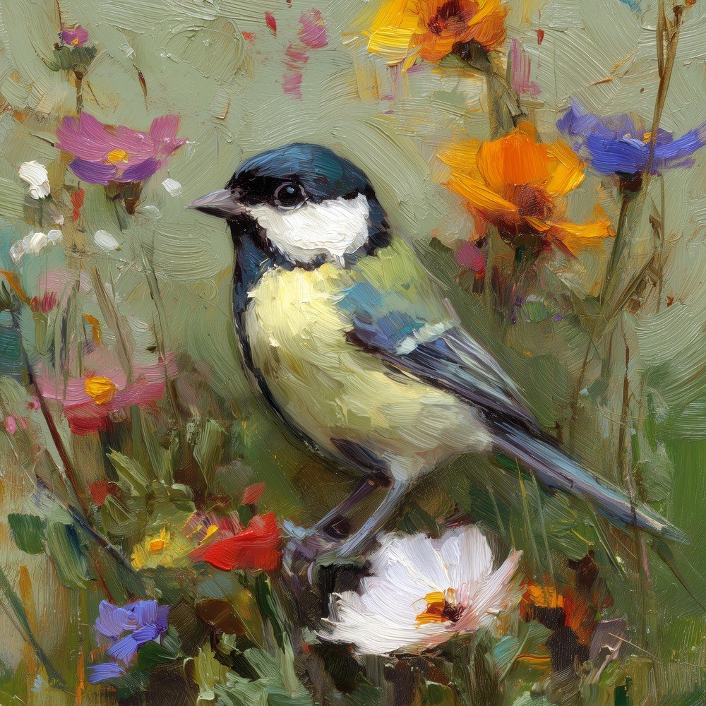 Nyomtatott vászon kép 32x32 cm Yellow Parus – Styler