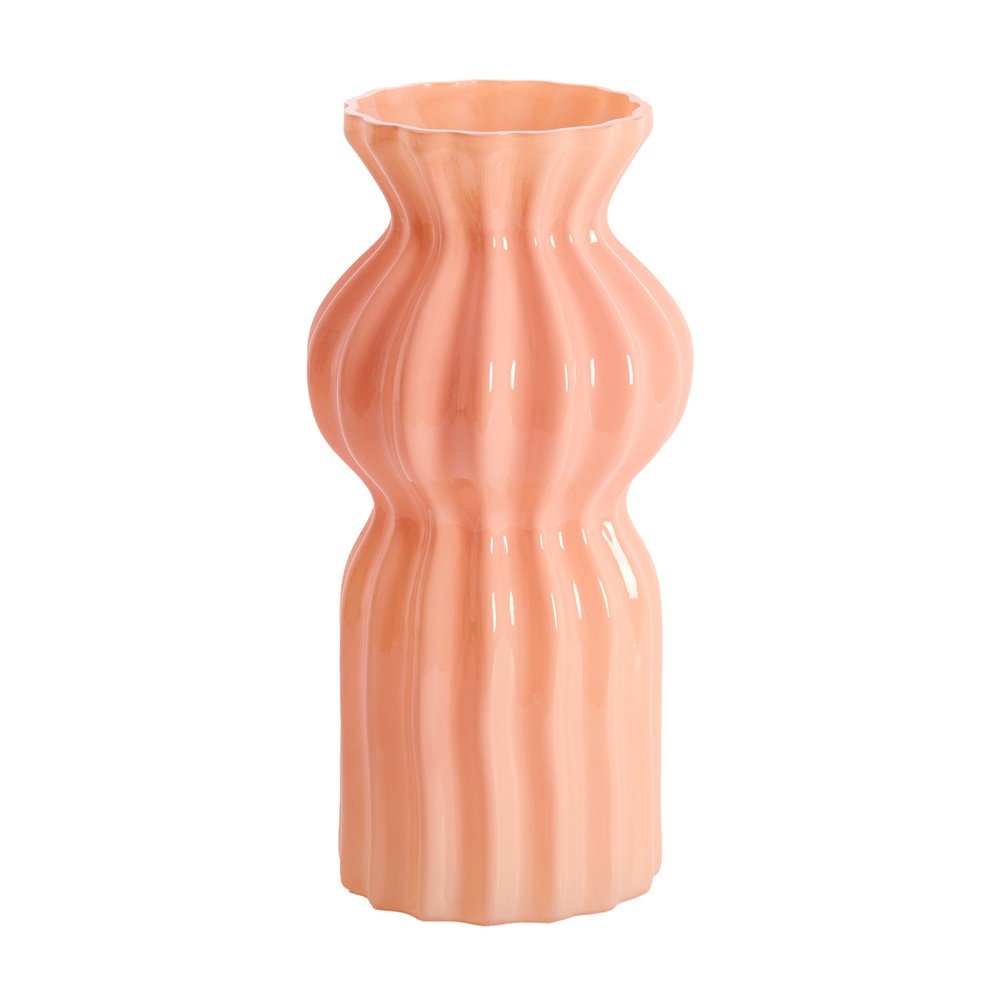 Rózsaszín üveg váza (magasság 28 cm) Terento – Light & Living