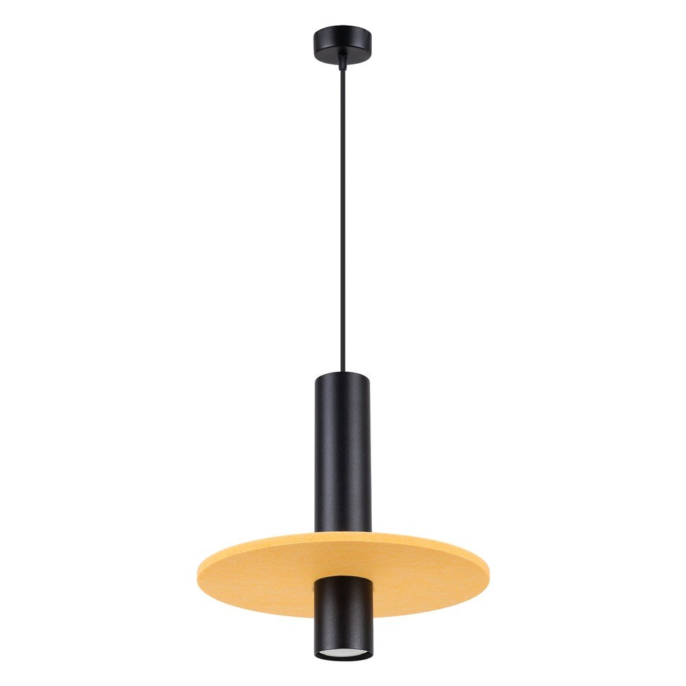 Sárga-bézs fém függőlámpa ø 30 cm Olisa – Sollux