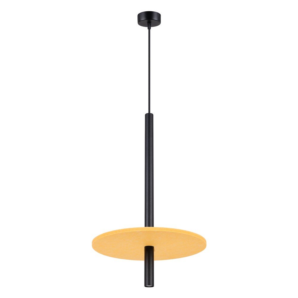 Sárga-bézs fém függőlámpa ø 30 cm Rilu – Sollux