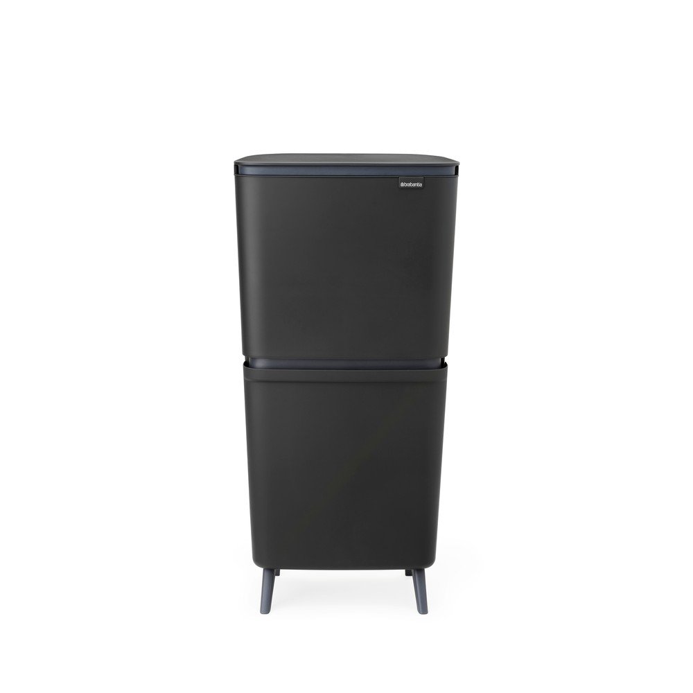 Sötétszürke műanyag szelektív szemetes 25+10+10 l SortUp Recycle Hi – Brabantia