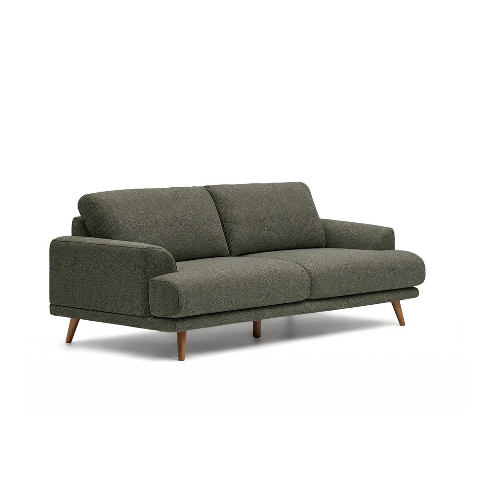 Sötétzöld zsenília kanapé 228 cm Karin – Kave Home