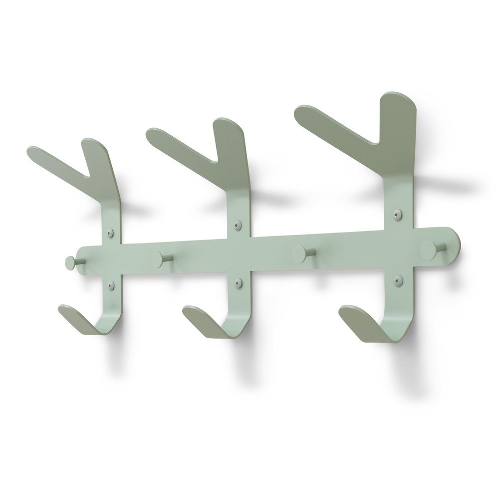 Szürkészöld acél fali fogas 66 cm Frondo – Spinder Design