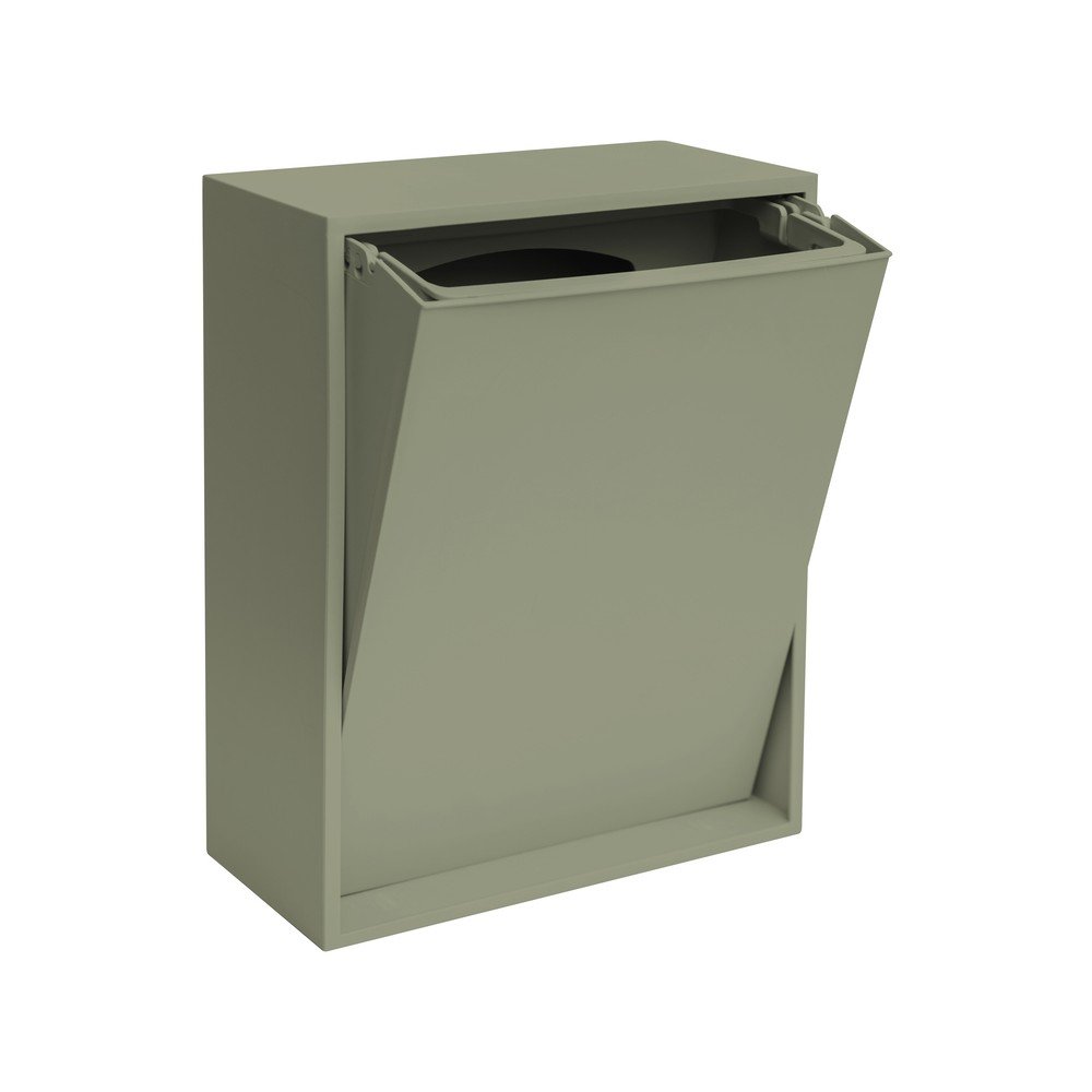 Szürkészöld újrahasznosított műanyag szelektív-fali szemetes Recycling Box – ReCollector