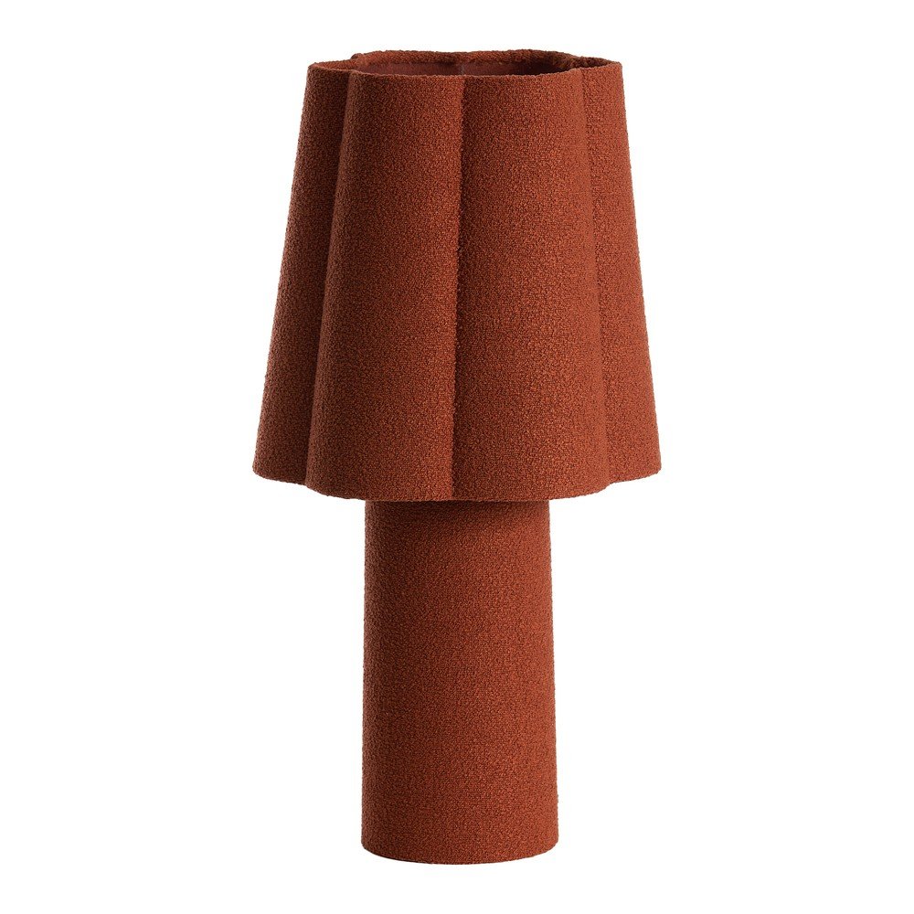 Téglavörös asztali lámpa textil búrával (magasság 50 cm) Musaby – Light & Living