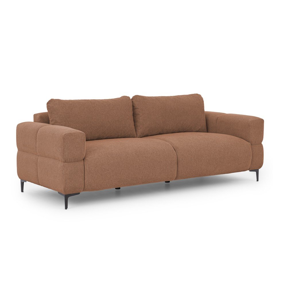 Terrakotta színű kanapé 217 cm Helio – Ropez