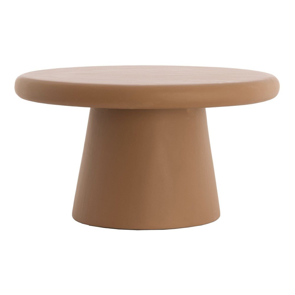 Terrakotta színű kerek dohányzóasztal ø 70 cm Kulona – Light & Living