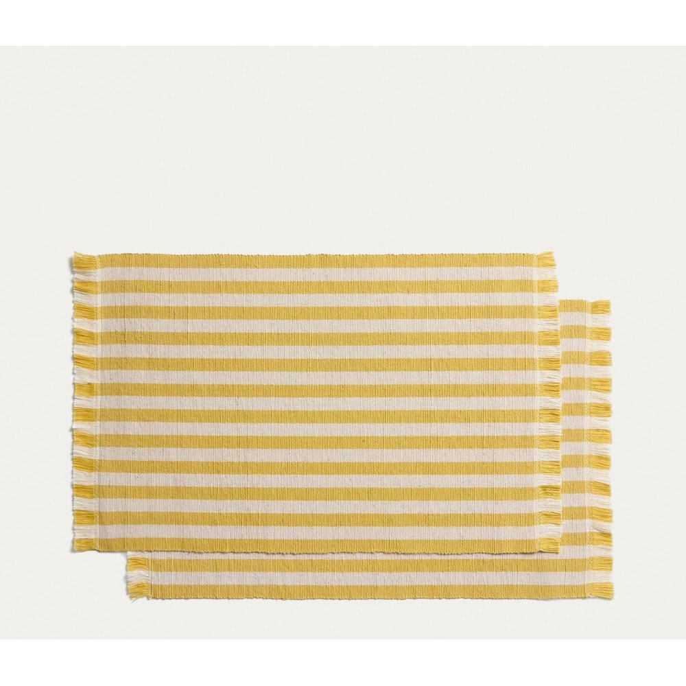 Textil-juta tányéralátét szett 2 db-os 35x50 cm Daltan – Kave Home