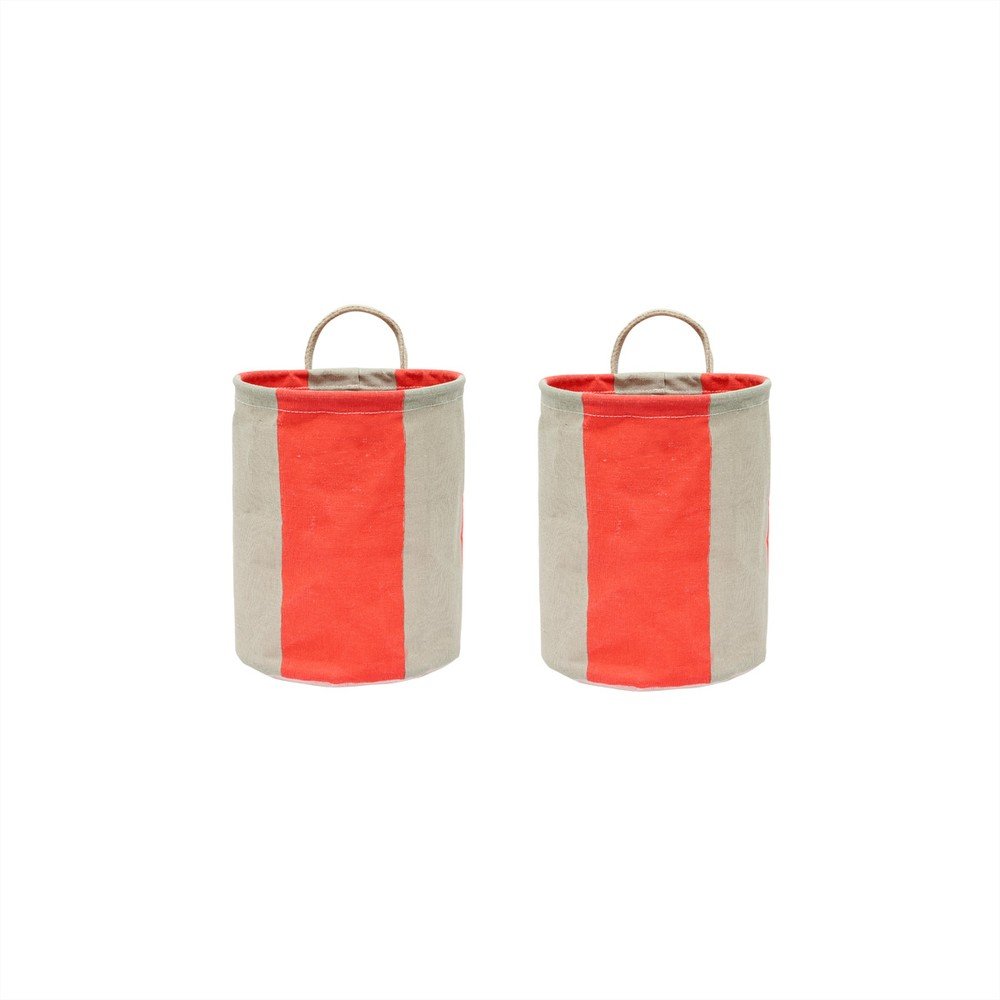 Textil tárolókosár szett 2 db-os ø 18x22 cm Kara – OYOY Living Design