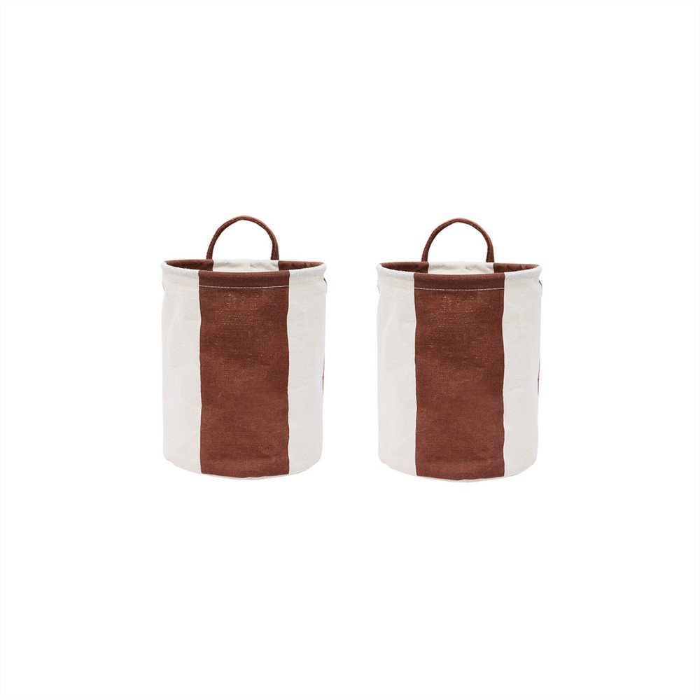 Textil tárolókosár szett 2 db-os ø 18x22 cm Kara – OYOY Living Design