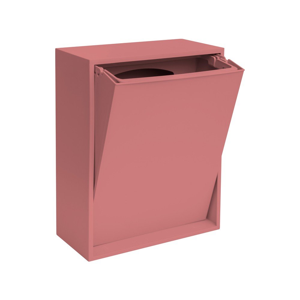Törtrózsaszín újrahasznosított műanyag szelektív-fali szemetes Recycling Box – ReCollector