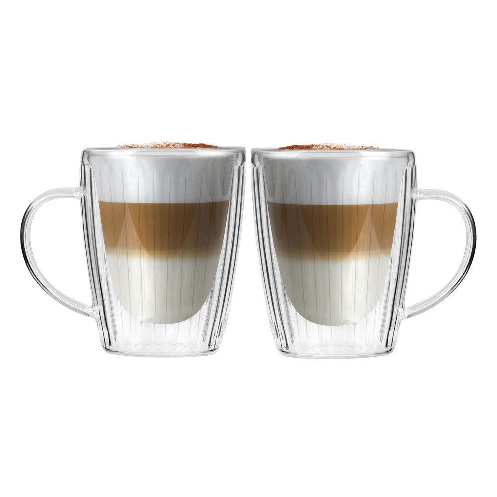 Üveg bögre szett 2 db-os cappucinóhoz 250 ml Livio Duo – Vialli Design