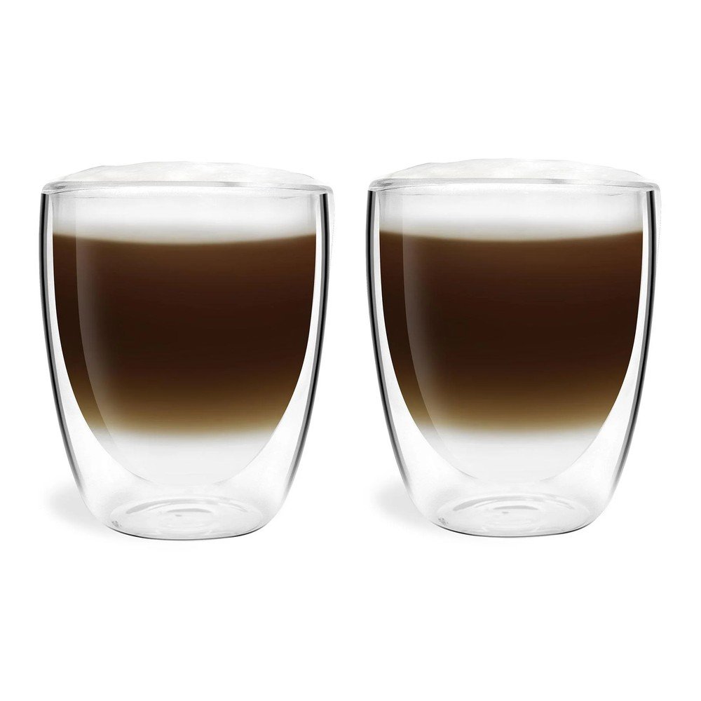 Üveg duplafalú bögre szett lattéhoz  2 db-os 320 ml Amo – Vialli Design