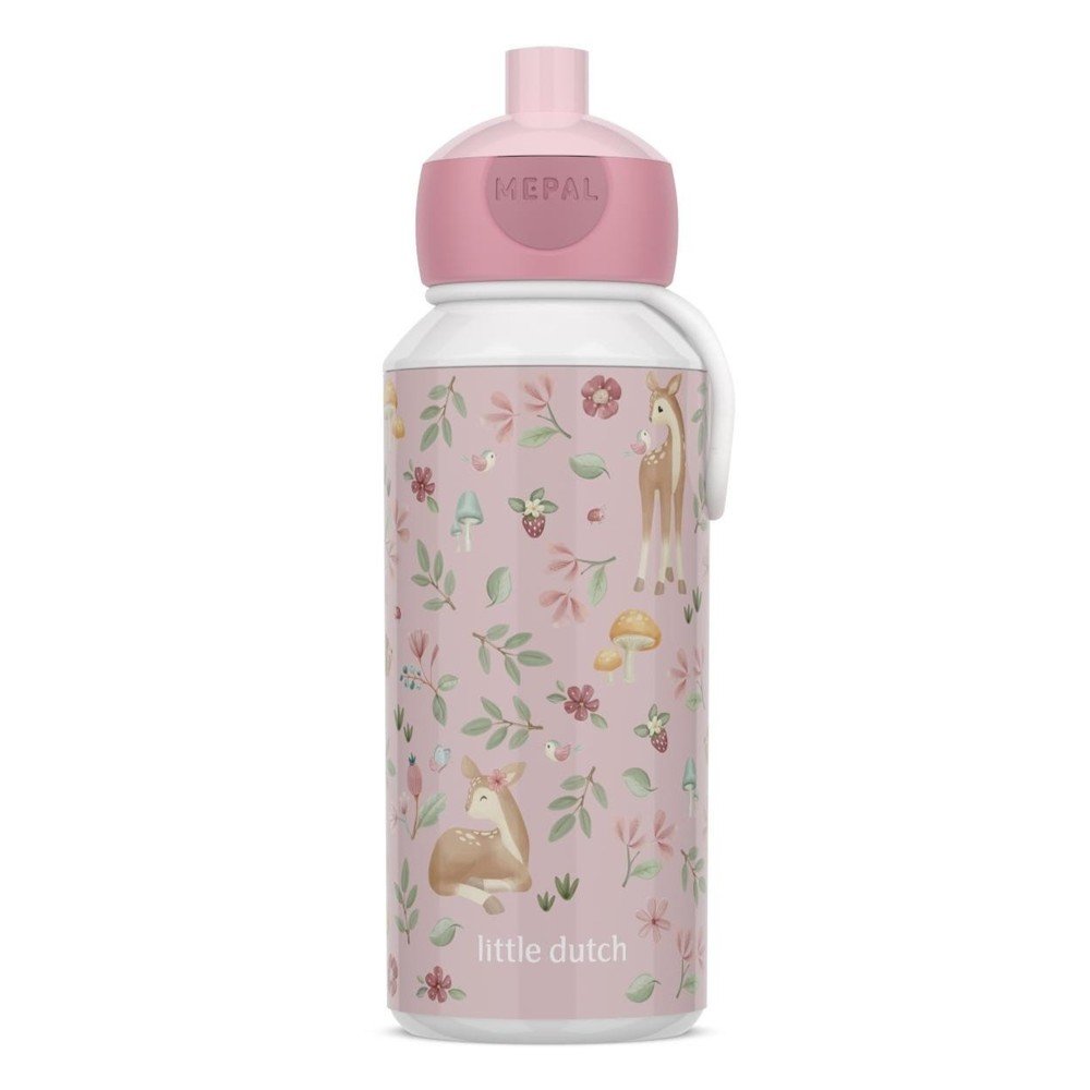 Világos rózsaszín műanyag gyerek ivópalack 400 ml Fairy Garden – Mepal