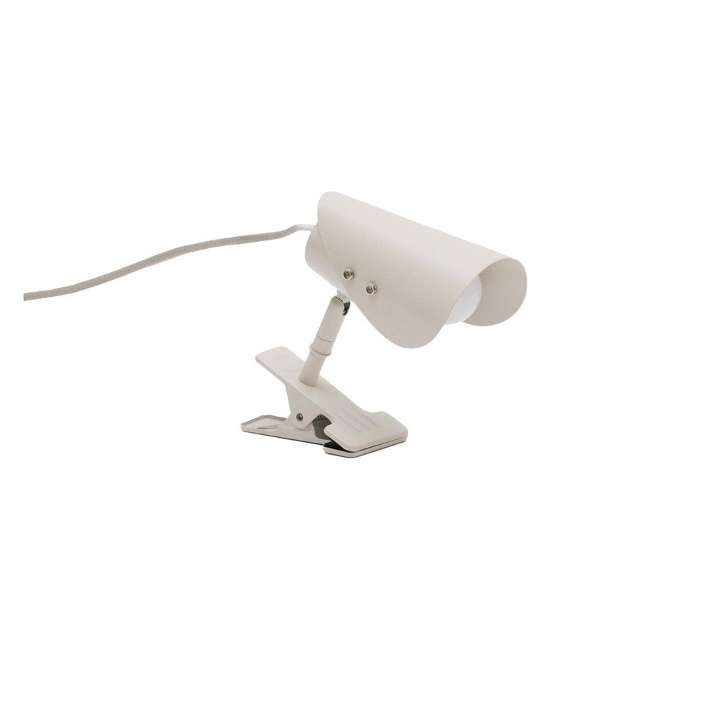 Világosszürke fém asztali lámpa csiptetővel (magasság 16 cm) Jula – Kave Home