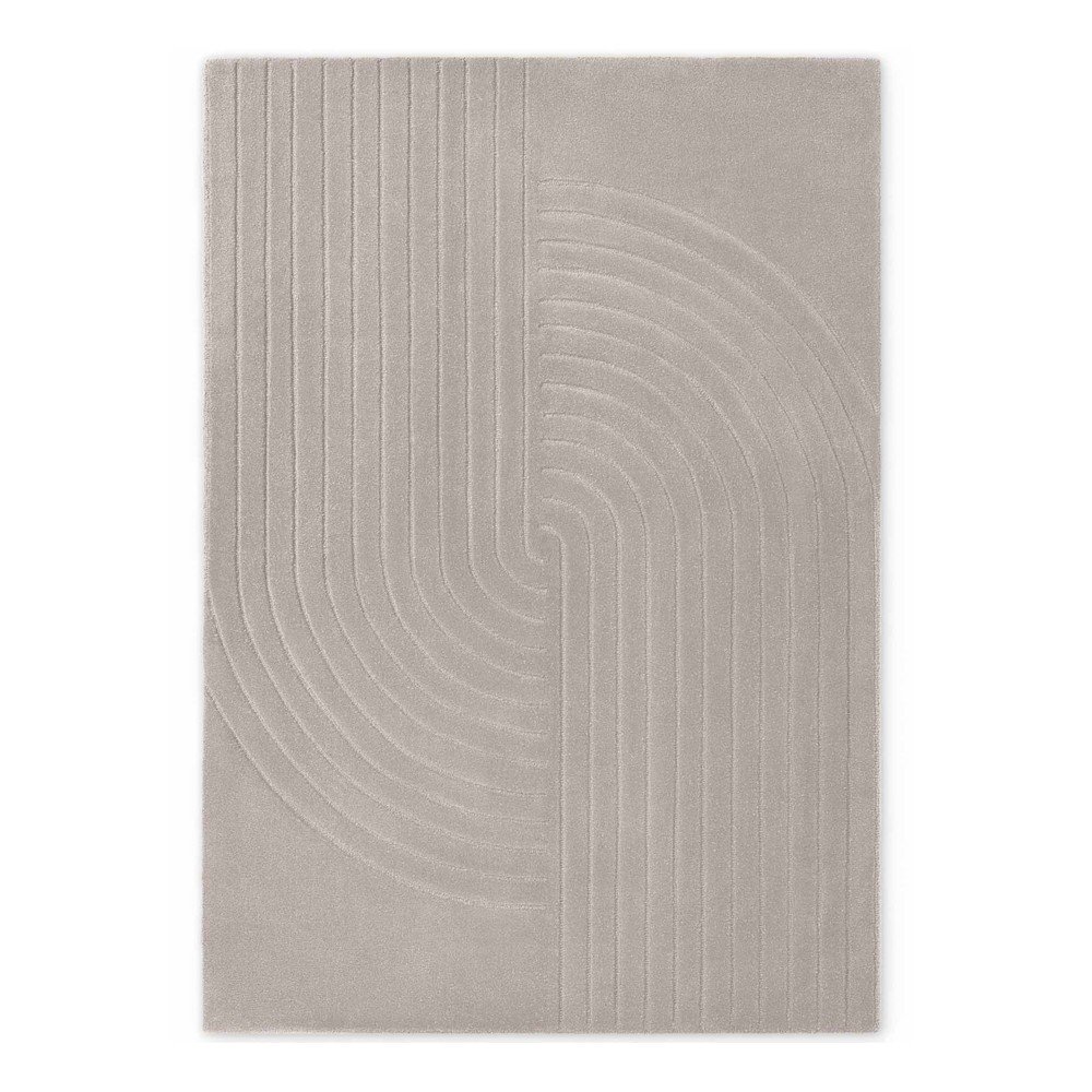 Világosszürke kézi szövésű gyapjú szőnyeg 160x230 cm Arcura – Vikosa