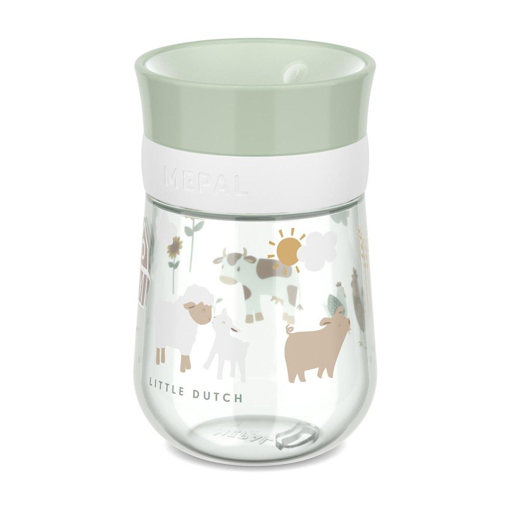Világoszöld műanyag gyerek bögre 300 ml Little Farm – Mepal