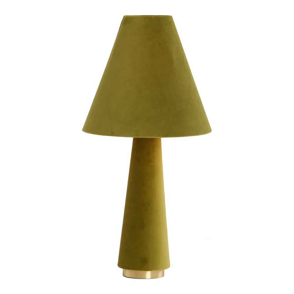 Zöld asztali lámpa textil búrával (magasság 61 cm) Devia – Light & Living